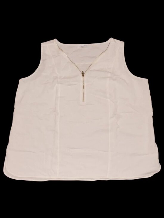 Calvin Klein Tops - Calvin Klein Women's Sleeveless White Shirt SLTC158A NWT Size 1X
